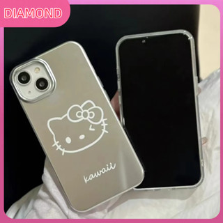 💲คูปองเคลม💲เคสไอโ case for iphone 11 12 คิตตี้ เคส 14 13 12 11 pro max ชุบ การป้องกันที่ครอบคลุม ป้องกันการตก