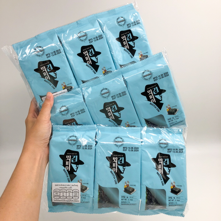 สาหร่ายเกาหลี 1 ห่อ 3 ห่อ KOREA SEAWEED ของแท้จากเกาหลี 100% 김 สาหร่ายทะเลปรุงรส สาหร่ายห่อข้าว - รูปที่ 2