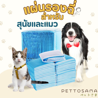 PettoSama แผ่นรองซับ แผ่นรองฉี่ สำหรับสุนัขและแมว ป้องกันการรั่วซึมได้ดี ที่รองฉี่ หมาแมว มีให้เลือกหลายขนาด