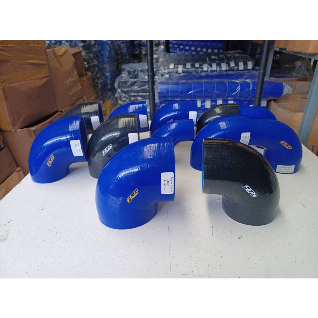 ท่อยางซิลิโคน ผ้าใบ4ชั้น ยี่ห้อ HYB งอ90องศา