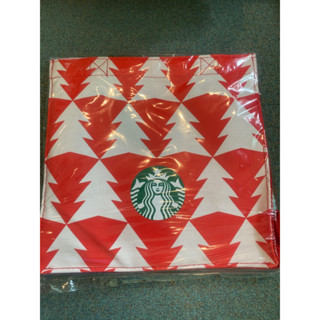 กระเป๋า STARBUCKSงานแท้จากshopหน้าร้านสตาร์บัค ขนาด23*23*10หูหิ้วสีเขียวใหม่สวยของแท้