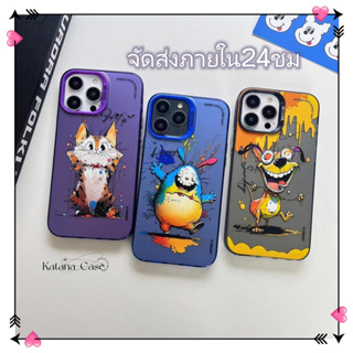 🎐จัดส่งภายใน24ชม🎐เคส for iPhone 11 14 Pro Max Case for iPhone 12 13 ป้องกันการตก การป้องกัน พื้นผิวกระจก การ์ตูน