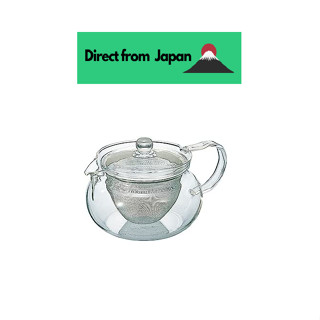 Hario ชา Kyusu แบบใส ความจุ 450 มล. ทรงกลม ปลอดภัยกับไมโครเวฟ Chjmn-45T