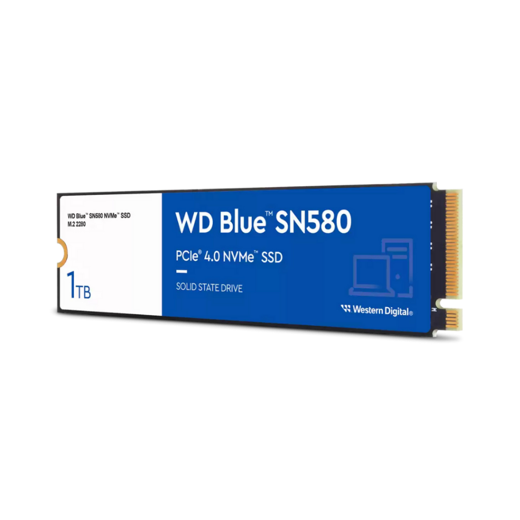 WD BLUE SN580 1TB SSD PCIe Gen4 M.2 2280 สำหรับการใช้งานที่มีประสิทธิภาพสูง
