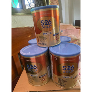 สูตรใหม่ นมS-26 Gold SMA PRO-C สูตร 1 เอส-26 โกลด์ เอส เอ็ม เอ โปรซี ขนาด 400 กรัม 1 กระป๋อง นมสำหรับเด็กผ่าคลอด