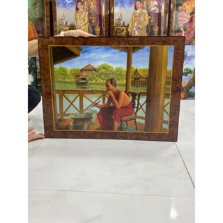 กรอบรูปวิทยาศาสตร์ ร.5 ทำกับข้าว สี  18x24 นิ้ว รูปพร้อมกรอบ