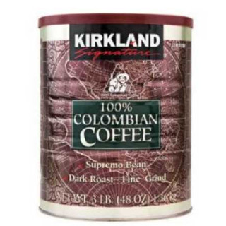 (Half Price 50% Off) Kirkland signature 100% Colombian coffee 1.36 kg.เมล็ดกาแฟคั่วบดละเอียดชนิเคั่วเข้ม 1.36กก.