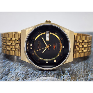 นาฬิกา vintage citizen automatic เรือนทอง สภาพสวยมาก Caliber 8200 เดินปกติ