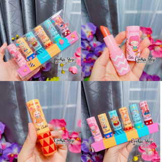 [[ถูก-ของแท้💯ส่งไว]]🌷 เซตลิป Color Castibe ลิปสติก ลิปหมุนเซต 6 แท่ง ลายการ์ตูน เนื้อดี สีสวย กลิ่นหอม