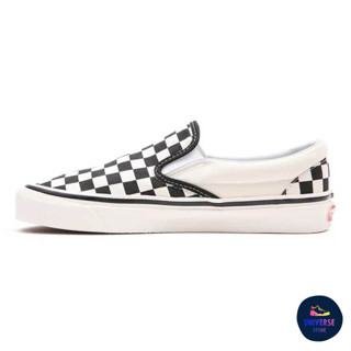 [ของแท้ ส่งฟรี จากไทย] VANS CLASSIC SLIP-ON 98 DX - (ANAHEIM FACTORY) CHECKERBOARD/BLACK/WHITE