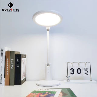 WONDERFUL โคมไฟเรียน LED ชาร์จ USB 12W ป้องกันสายตา 5 ระดับความสว่าง แสงนุ่ม พับได้ สำหรับอ่านหนังสือ
