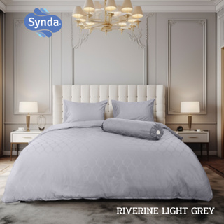 [NEW] Synda ผ้าปูที่นอน Cotton Jacquard 700 เส้นด้าย รุ่น RIVERINE LIGHT GREY