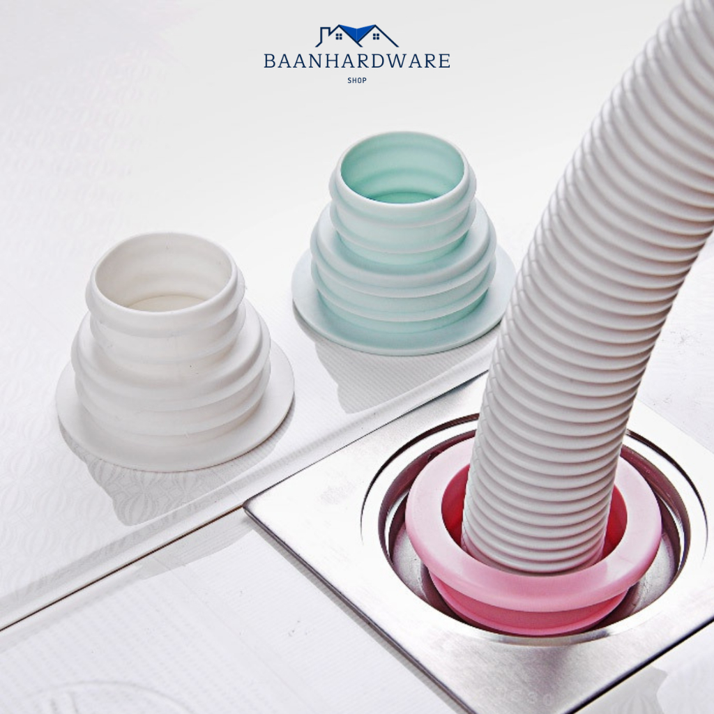 BAANHARDWARE ฝาครอบท่อปิดสายน้ำทิ้ง ฝาครอบท่อระบาย สีขาว MA-J-039W