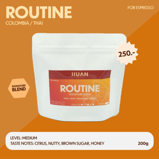 &lt; Huan Roastery&gt; เมล็ดกาแฟคั่วกลาง "Routine โทน Nutty ติดเปรี้ยว Citrus ปลายๆ (Colombia/Laos)