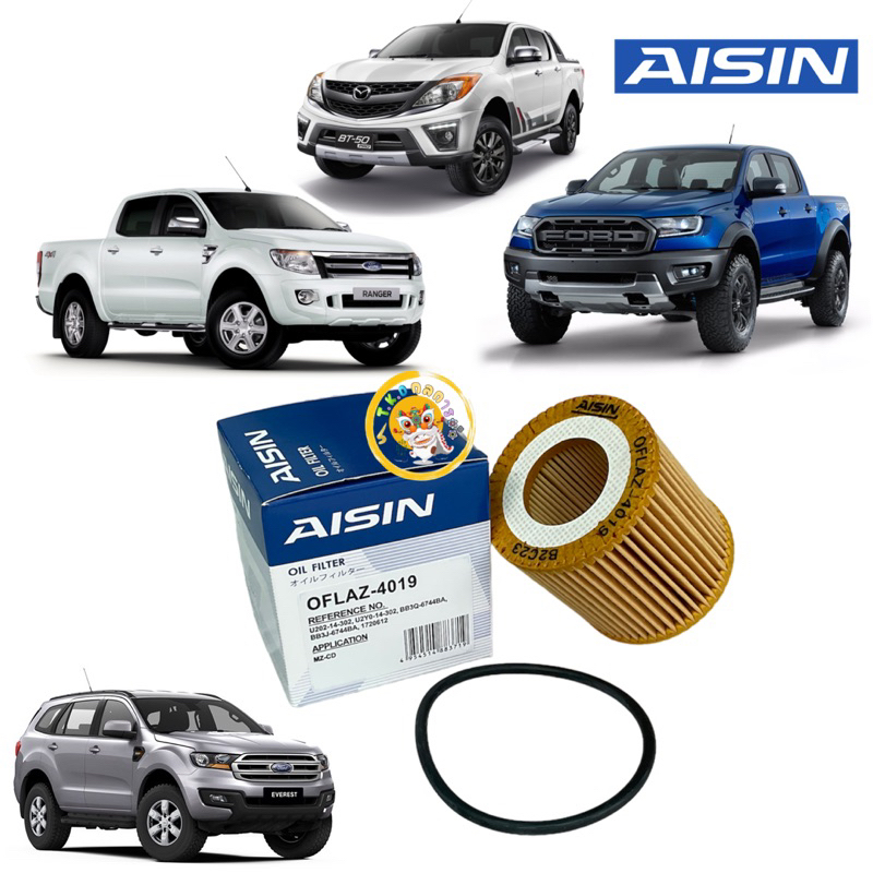 TKD กรองน้ำมันเครื่อง Mazda / Ford Ranger ปี 2012-22 T6 BT50Pro / เครื่อง 2.2/3.2 กรองเครื่อง 4019