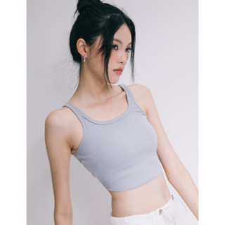 Molly Two-Way Crop Tops in Smoke เสื้อกล้ามครอป