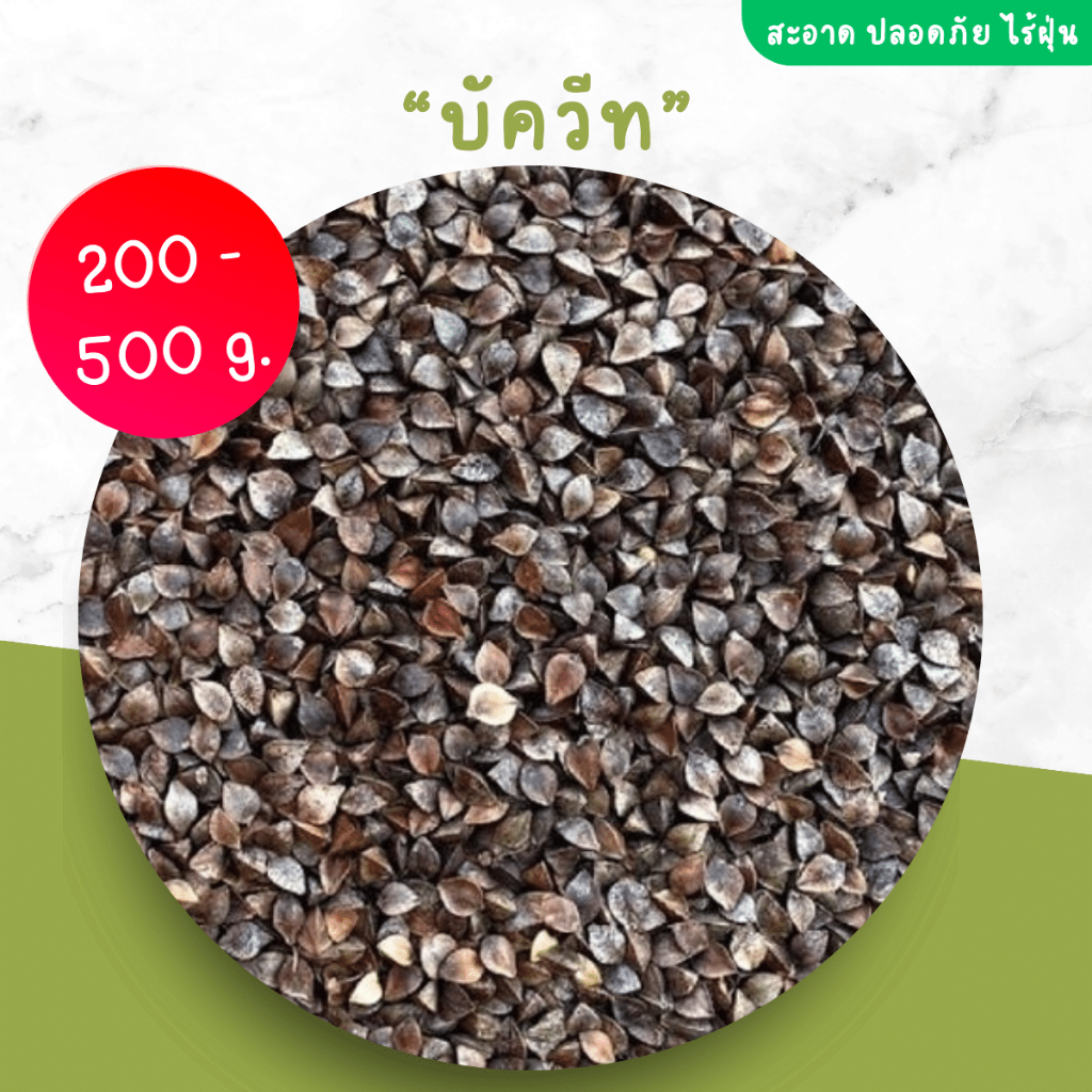 บัควีท เกรดA สำหรับนกทุกสายพันธุ์ บัควีท เม็ดสวย สะอาด (แบ่งขาย 200-500g.)