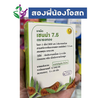 [1กล่อง100 เม็ด] Senna-7.5 tablet มะขามแขก ตรา ธงทอง 10 เม็ด x10แผง ช่วยอาการท้องผูก (ยาสามัญประจำบ้าน)