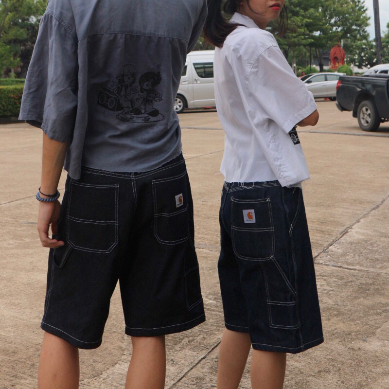 jorts กางเกงยีนส์สามส่วน