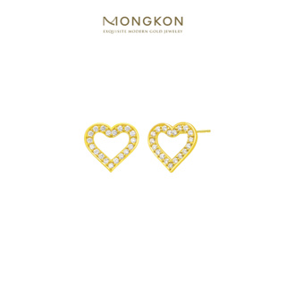 Mongkon Gold ทองคำแท้บริสุทธิ์สูง 96.5% ต่างหู Blink Crad น้ำหนัก 1 สลึง