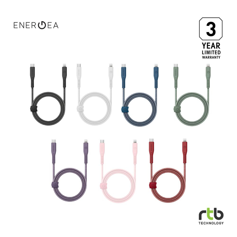 Energea สายชาร์จ ไอโฟน type c to ไลค์นิ่ง 1.5 เมตร C94 (MFI, 3A, 60W) รุ่น Flow