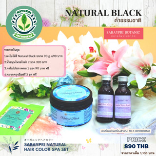 สีดำธรรมชาติ ชุด MINI สบายไพรสมุนไพรปิดผมขาว สมุนไพรย้อมผม ส…