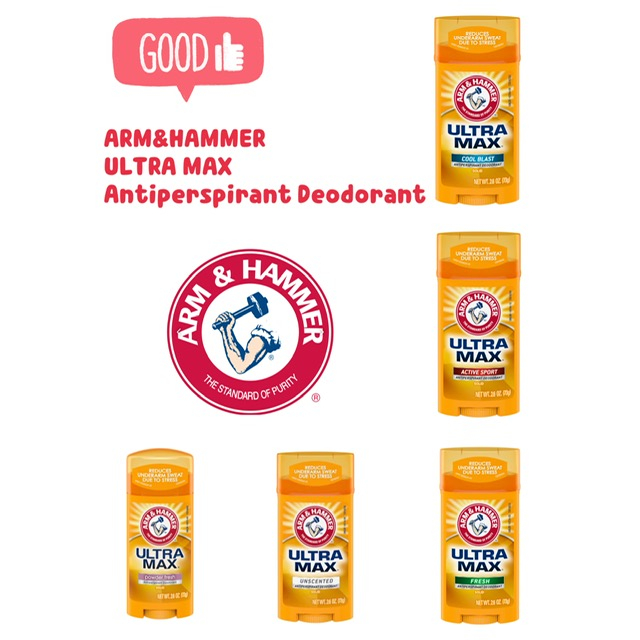 Arm & Hammer Ultramax Antiperspirant Deodorant ระงับกลิ่นกาย ขนาด 2.6 oz (73g)