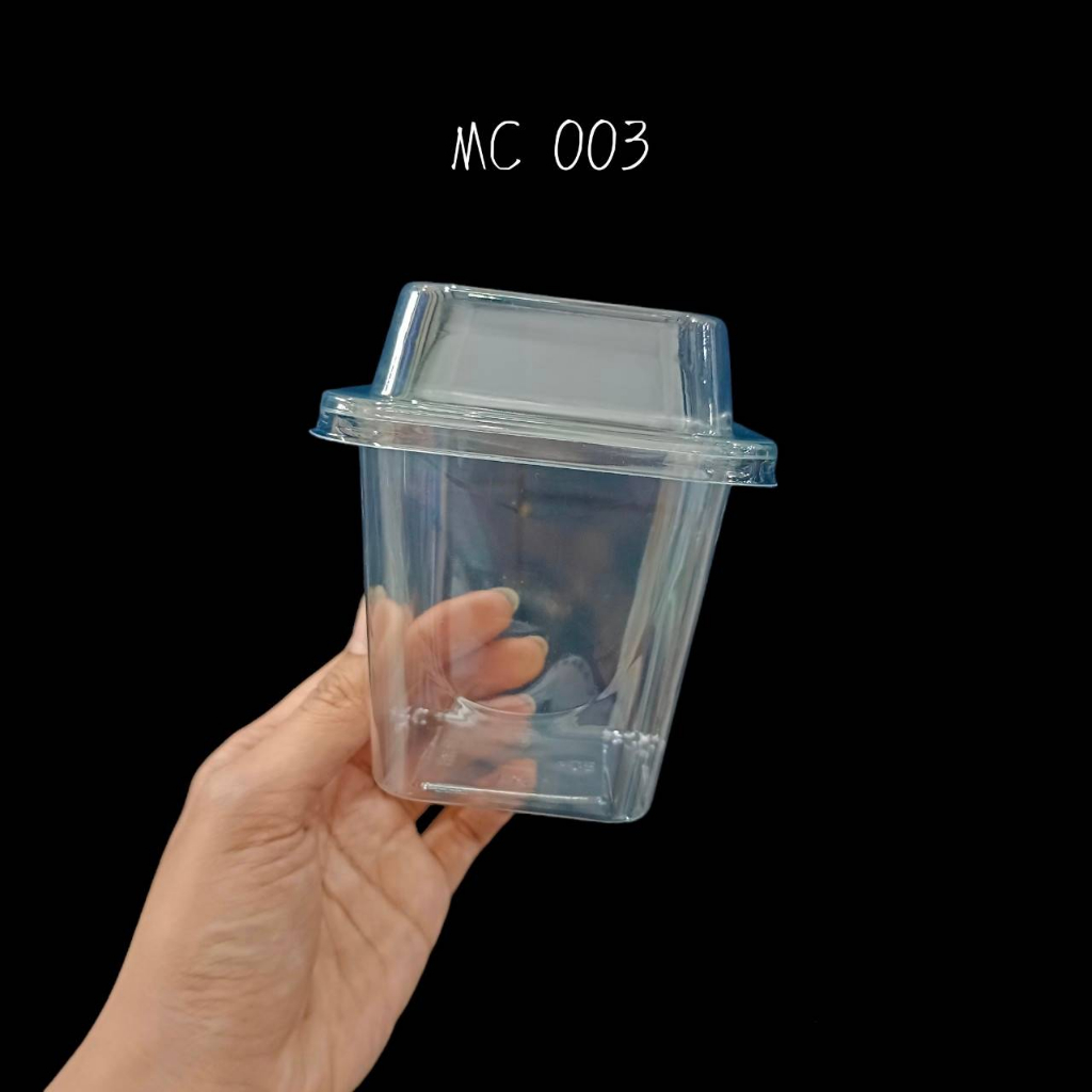 กล่องใส MC003 FF003 FF-003  พร้อมฝา 50 ชุด กล่องขนม