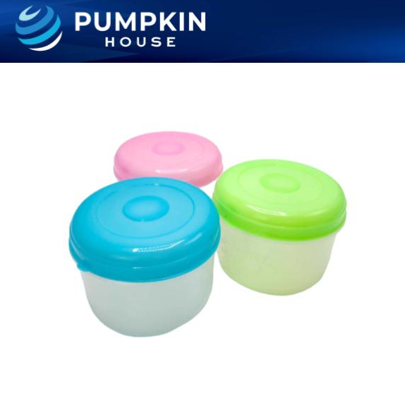 *767* PH กระปุกพลาสติกทรงกลมเตี้ย กระปุกพลาสติกใส่ของอเนกประสงค์ฝาหมุน