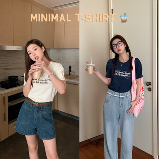 minimal t-shirt 🧋 เสื้อยืดสไตล์มินิมอล น่ารักมาก ผ้าใส่สลายสุดๆ