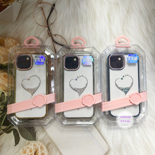 Kingxbar เคสมือถือ iPhone 15 / 15Pro / 15ProMax แบบแข็ง ลายหัวใจ สินค้าพร้อมส่ง