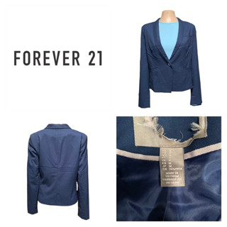 🌟New🌟Forever21 เสื้อสูท Blazers ผู้หญิง สีกรมท่า ไซส์M มีฟองน้ำเสริมไหล่