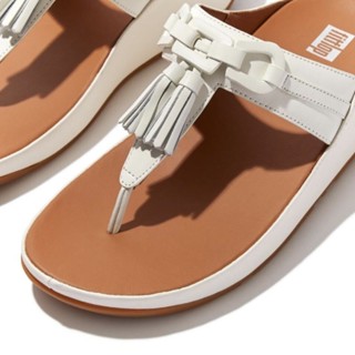 รองเท้า Fitflop Futta Tassel-Chain Leather สีครีม UK 7