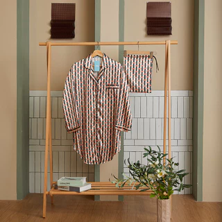 ชุดนอนผู้หญิง Vana ลาย Classic Scandi ผ้าซาติน ลายน่ารัก | Collection Vacation Paradise | ชุดนอน เสื้อ กางเกง ชุดกระโปรง