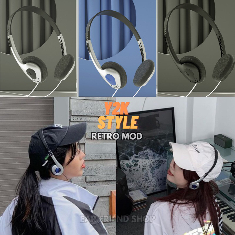 หูฟังวินเทจ PANA Y2K style หูฟังครอบหู 🇹🇭 พร้อมส่ง 🇹🇭