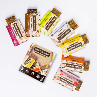 Fruit bound bar [กล่อง8ชิ้น] ขนมอร่อยปราศจากน้ำตาล, 40กรัม,สำหรับผู้รักสุขภาพ 8 รสชาติ