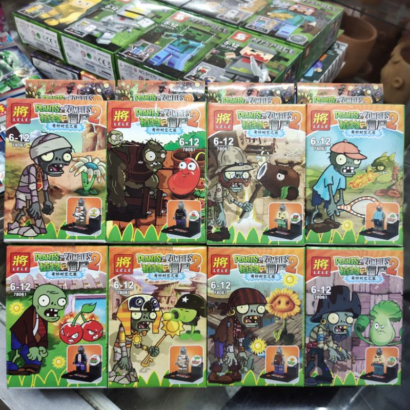 เลโก้ Lego Plants vs Zombies 2 ชุด 8 กล่อง ต่อง่าย มีคู่มือ ตั้งโชว์ สะสม ของขวัญ ของเล่น เสริมพัฒนา