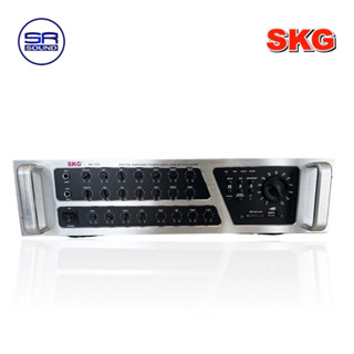 SKG AV-331 แอมป์ขยายเสียง กำลังขยาย 8,000w pmpo.(สีดำ-หน้าเงิน) (สินค้าใหม่ ประกันศูนย์ไทย)