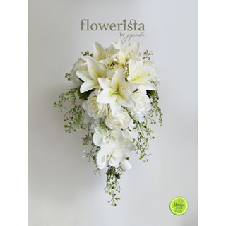 ช่อน้ำตก Cascading Wedding Bouquet ช่อดอกไม้เจ้าสาว ช่อดอกไม้วันแต่งงาน พร้อมส่ง/pre-order