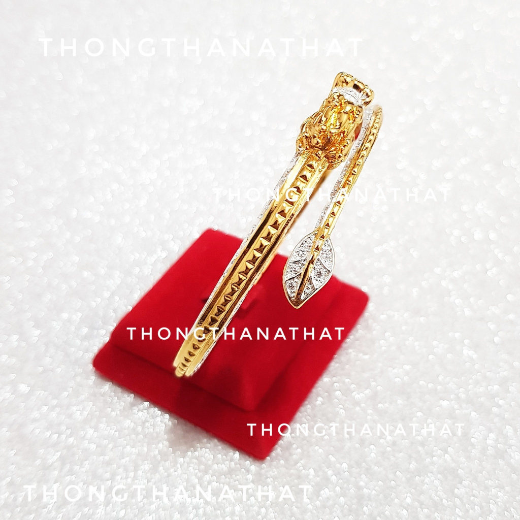 กำไลหัวมังกร ขอบเพชร ปรับไซส์ได้ เสริมโชคลาภ ความรุ่งเรือง กำไลปรับขนาดได้ กำไลมังกรปรับไซซ์ได้ ฟรีไซซ์ มังกร หัวมังกร