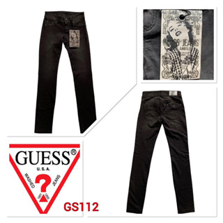 Guess กางยีนส์ขายาวขาเดฟ ขาทรงกระบอกเล็ก ผู้หญิง ผ้าหนัง GS112-GS114