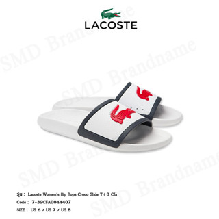 Lacoste รองเท้าแตะ รุ่น Lacoste Womens flip flops Croco Slıde Tri 3 Cfa Code: 7-39CFA0044407