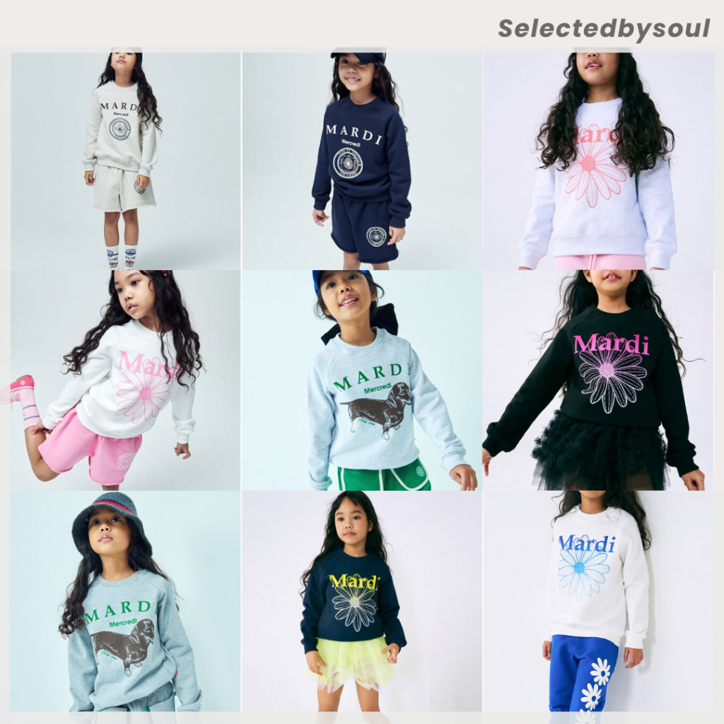 [Preorder] Mardi Mercredi Kids Flowermardi Sweatshirt ของแท้100% เสื้อยืดเด็กนำเข้าจากเกาหลี