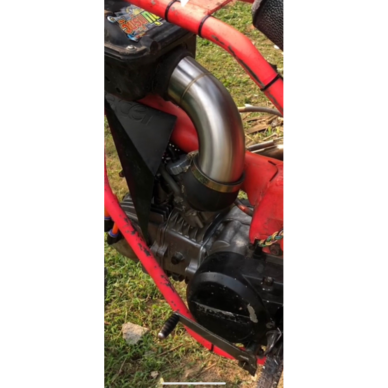 ท่อกรองอากาศวิบาก เวฟ100 ดรีม100 กรองบน ทุกรุ่น ขนาด2.5"