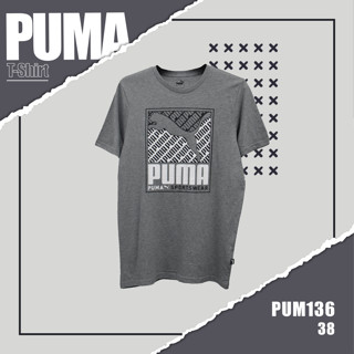 เสื้อยืดเเขนสั้น   PUMA (TSM-PUM-136) ผ้านิ่มใส่สบาย ระบายอากาศดี ใส่ได้ทั้งชายและหญิง