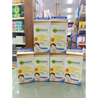 (กล่อง 6 ซอง) GARNIER ครีมซอง การ์นิเย่ ฝาหมุน 7 มล.  ไบรท์คอมพลีท