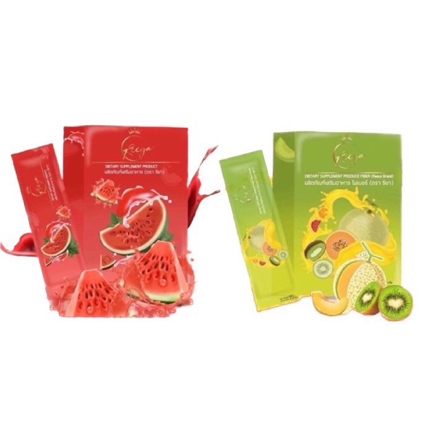 น้ำชงรียาไฟเบอร์ รสแตงโม/รสกีวี่&เมล่อน Dietary Supplement Product Fiber 10 ซอง