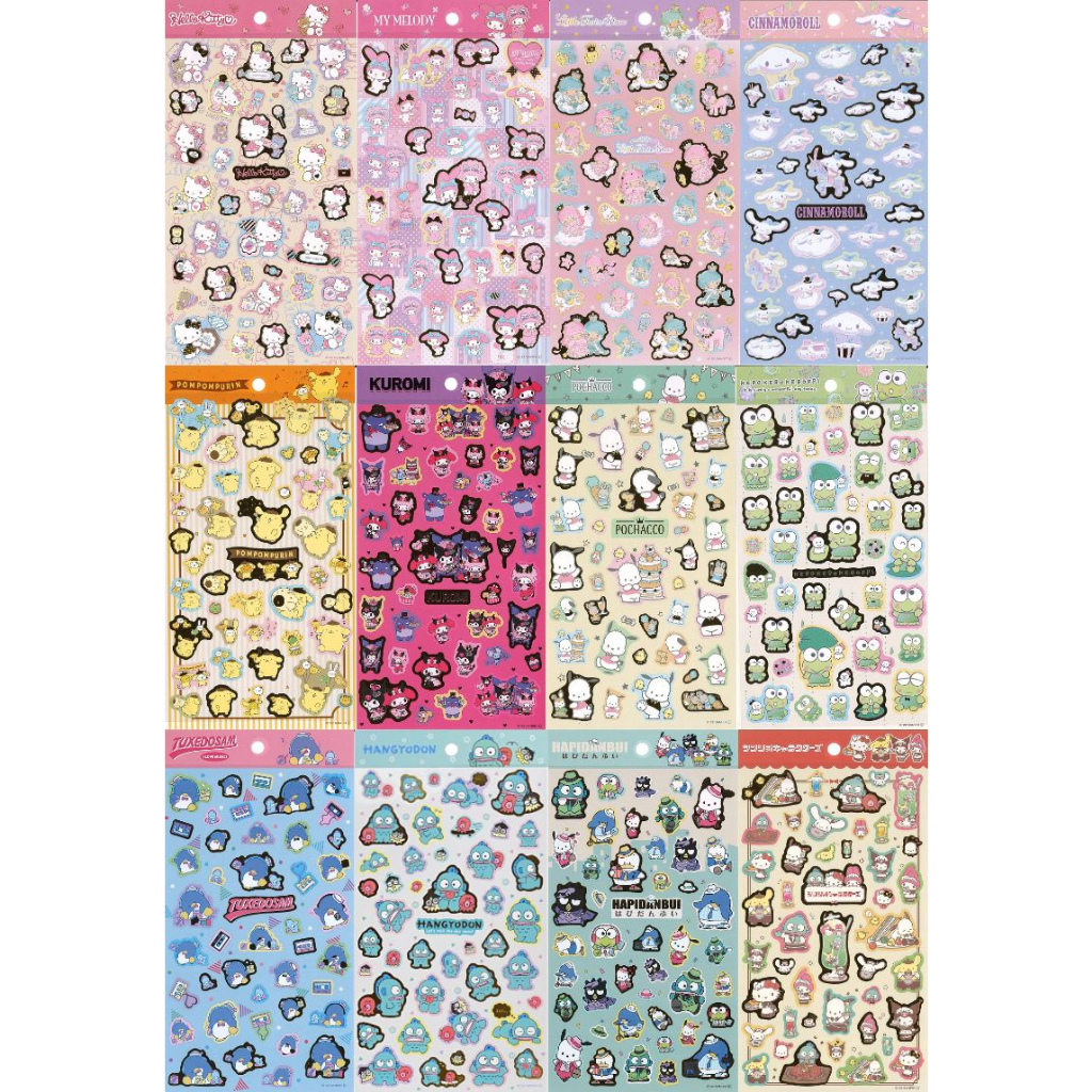 【Direct from Japan】Sanrio Pet Sticker Seal Decorative Scrapbooking Supplies Stationery (Hello Kitty,