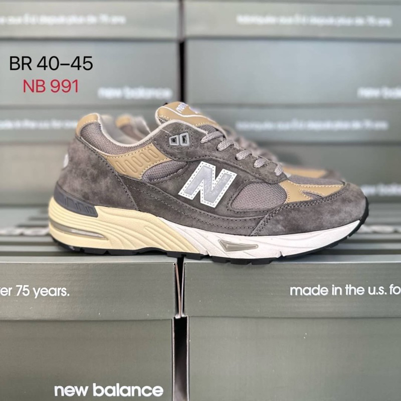 New Balance 991 Grey รองเท้าผ้าใบ