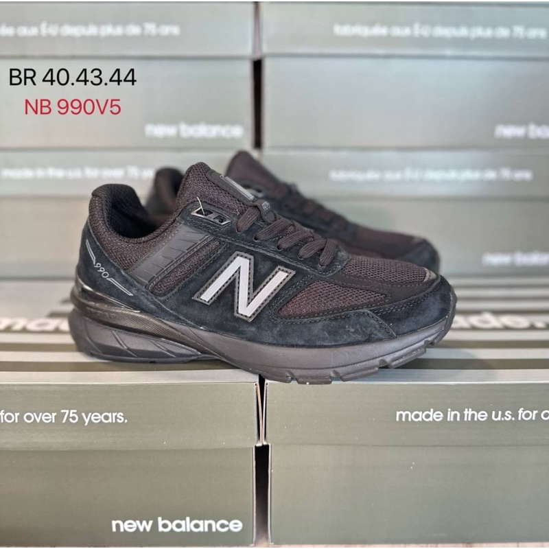 New Balance 990V5 Black รองเท้าผ้าใบ